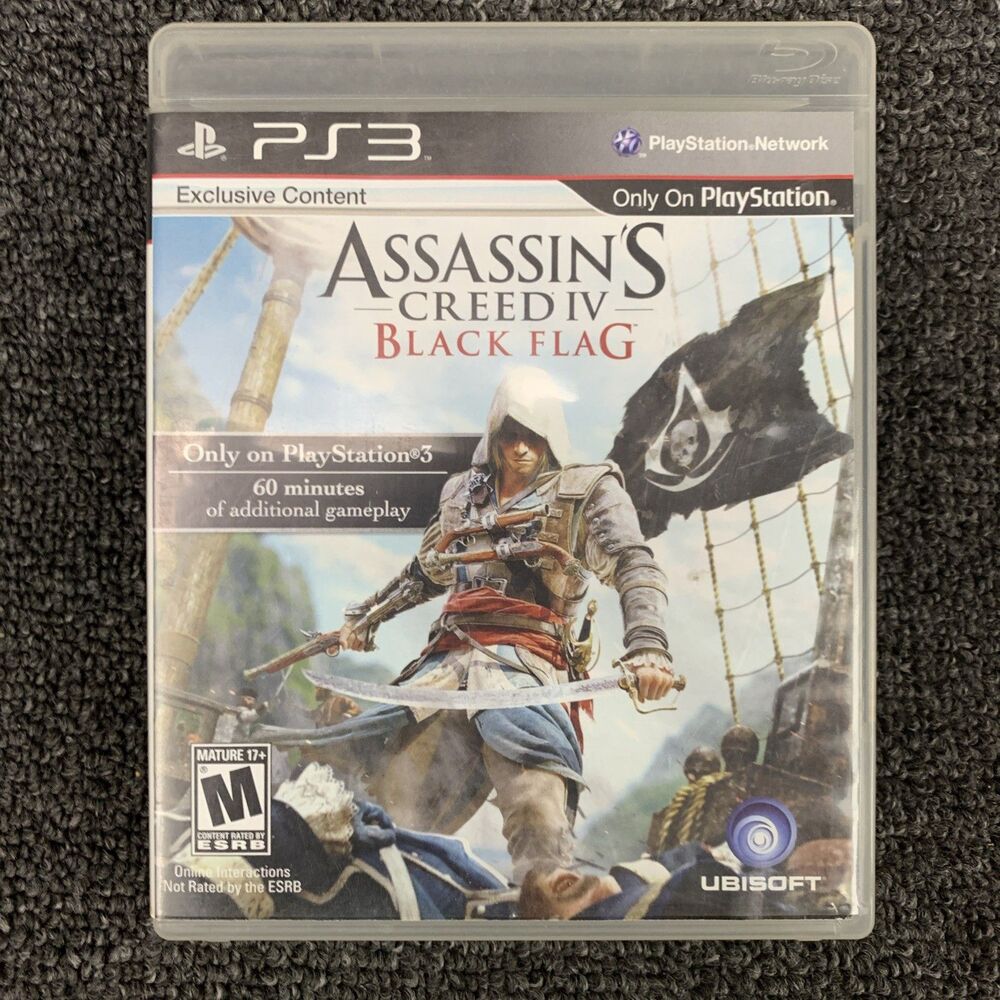 CIB~Assassin’s Creed IV (4) Black Flag For PlayStation 3, PS3, Exclusive Content - Picture 1 of 4